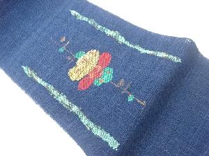 絽草花模様織出し名古屋帯